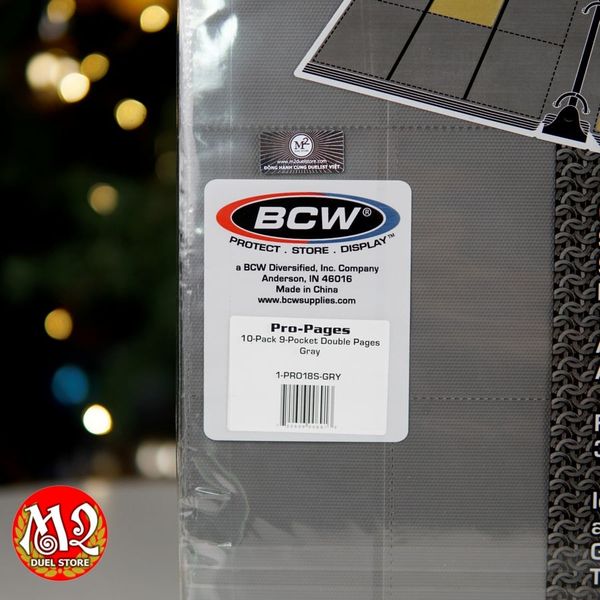 Trang album 9 ô rời dành cho Bìa Album - Chính hãng BCW (Sản phẩm bị rách seal dán keo trong cố định bên phải)