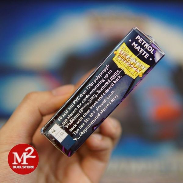 Bọc bài Japanese size Matte Sleeves - Petrol - Xanh nhớt - Chính hãng Dragon Shield