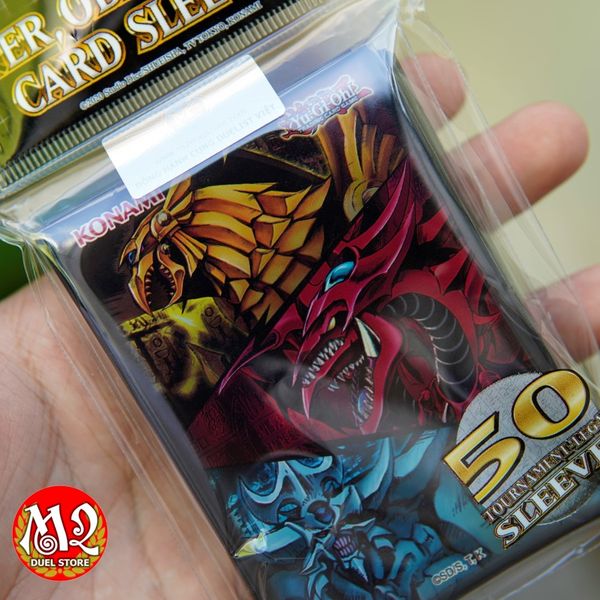 Bọc bài Yugioh Egyptian God Slifer, Obelisk, & Ra Card Sleeves - Chính hãng Konami