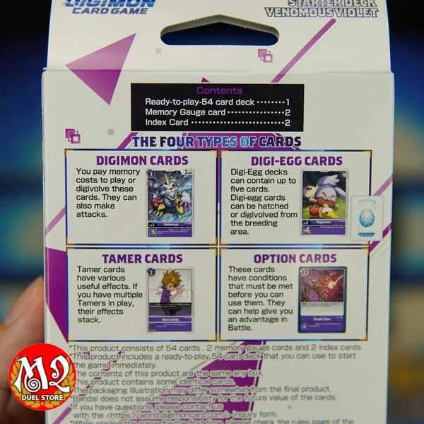 Hộp thẻ bài Digimon Card Game VENOMOUS VIOLET Starter Deck Chính hãn