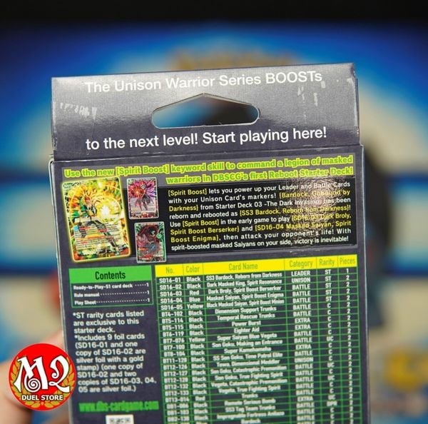 Hộp thẻ bài Dragon Ball Super: DBS-SD16 - Darkness Reborn - Starter Deck - Chính hãng Bandai