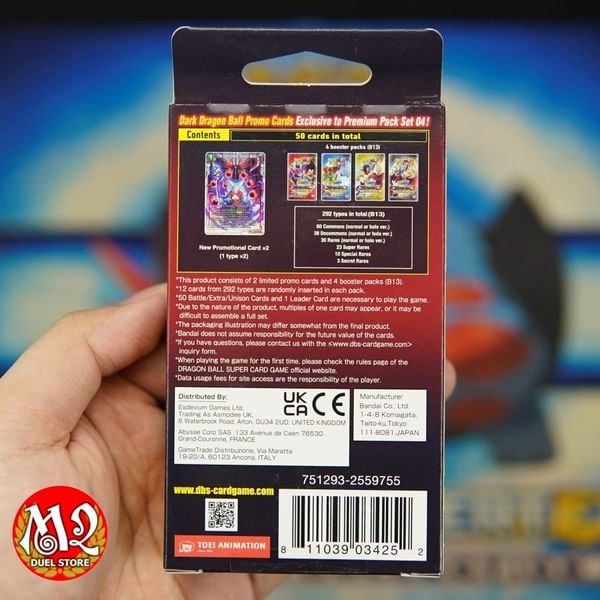 Hộp thẻ bài Dragon Ball Super Premium Pack Set 04 [PP04] - SUPREME RIVALRY - Chính hãng Bandai