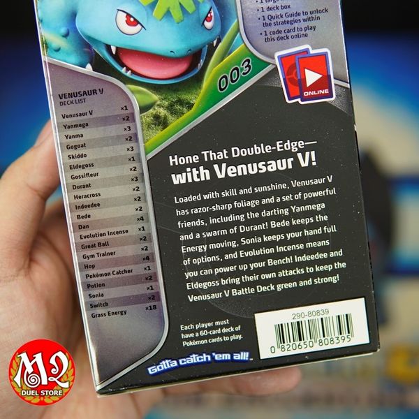 Hộp thẻ bài Pokemon Venusaur - V Battle Deck - Chính hãng Nintendo