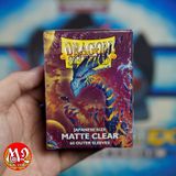 Bọc bài Japanese Size Matte Outer Sleeve - Clear - Trong suốt - Chính Hãng Dragon Shield