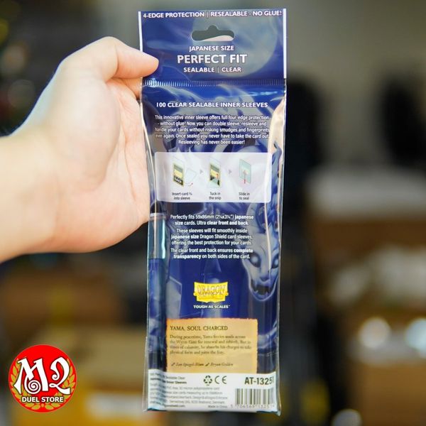 Bọc bài Japanese Size Perfect Fit Sealable - Clear Inner Sleeves - Trong suốt - Chính hãng Dragon Shield