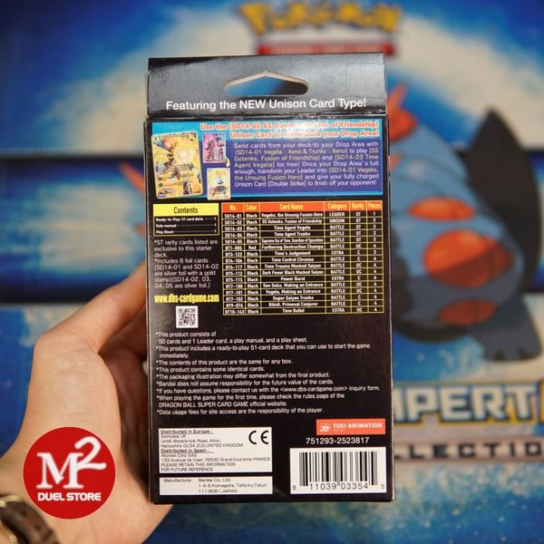 Hộp thẻ bài Dragon Ball Super: SD14 Saiyan Wonder - Unison Warrior Series - Starter Deck - Chính hãng Bandai