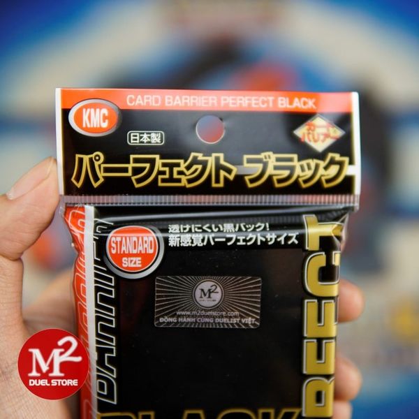 Bọc bài Standard Size Card Barrier Perfect Black Sleeves - Màu đen - Chính hãng KMC