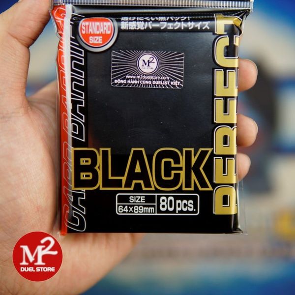 Bọc bài Standard Size Card Barrier Perfect Black Sleeves - Màu đen - Chính hãng KMC