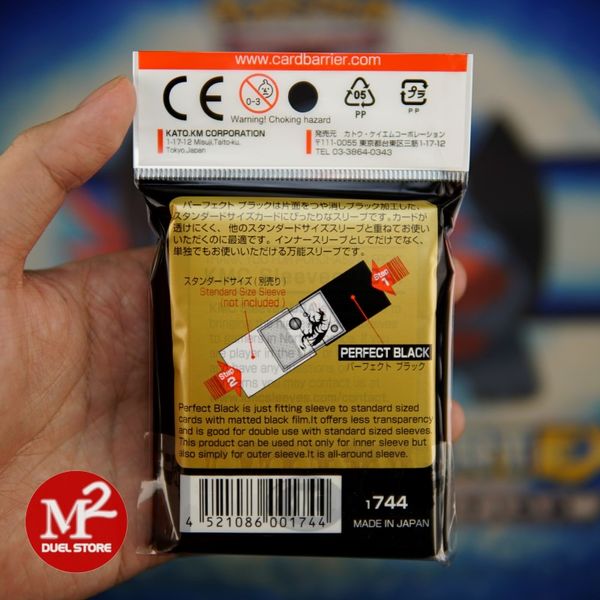 Bọc bài Standard Size Card Barrier Perfect Black Sleeves - Màu đen - Chính hãng KMC