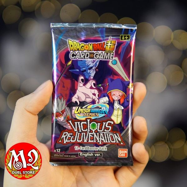 Gói thẻ bài Dragon Ball Super B12 Unison Warrior Series Vicious Rejuvenation - Booster Pack - 12 lá bài - Chính hãng Bandai