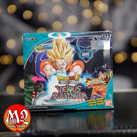 Hộp thẻ bài Dragon Ball Super B12 Unison Warrior Series Vicious Rejuvenation BOOSTER BOX - Chính hãng Bandai
