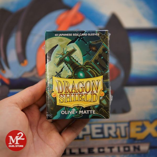 Bọc bài Japanese size Matte Sleeves - Olive - Xanh Ô-liu - Chính hãng Dragon Shield
