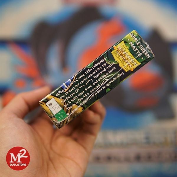 Bọc bài Japanese size Matte Sleeves - Apple Green - Táo xanh - Chính hãng Dragon Shield