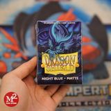 Bọc bài Japanese size Matte Sleeves - Night Blue - Xanh màn đêm - Chính hãng Dragon Shield