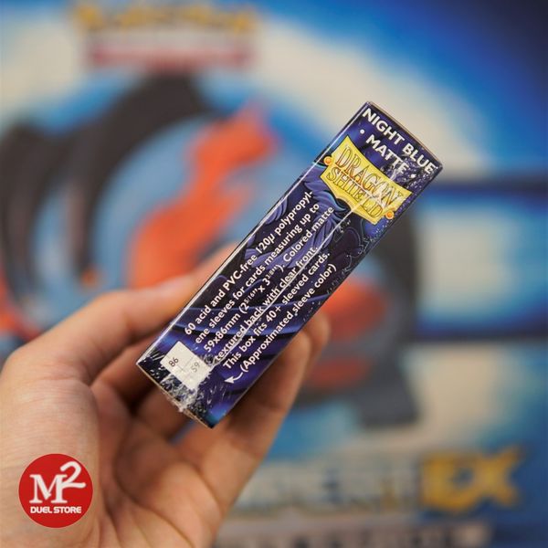 Bọc bài Japanese size Matte Sleeves - Night Blue - Xanh màn đêm - Chính hãng Dragon Shield