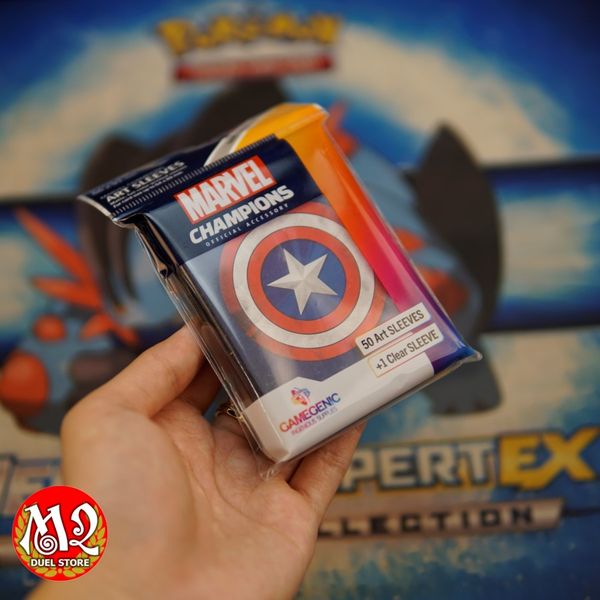 Bọc bài Standard size Marvel Champions - Captain America Sleeves - Chính hãng Game Genic