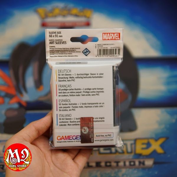 Bọc bài Standard size Marvel Champions - Iron Man Sleeves - Chính hãng Game Genic