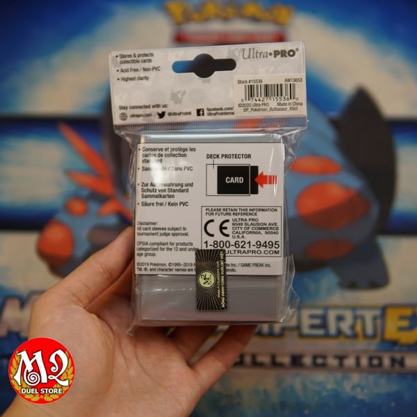 Bọc bài Standard size Pokemon Bulbasaur Sleeves - Chính hãng Ultra Pro