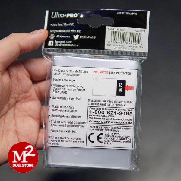 Bọc bài Standard size PRO MATTE - Trong suốt - Chính hãng Ultra Pro