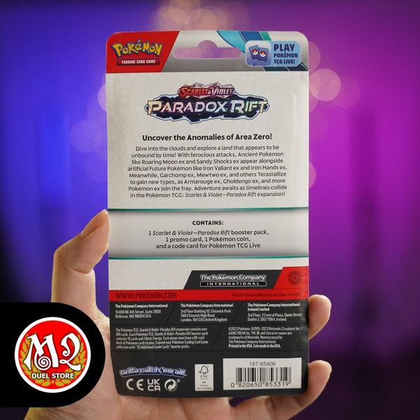Gói thẻ bài Pokemon TCG Scarlet & Violet - PARADOX RIFT Checklane Blister Booster Pack - Chính hãng Nintendo