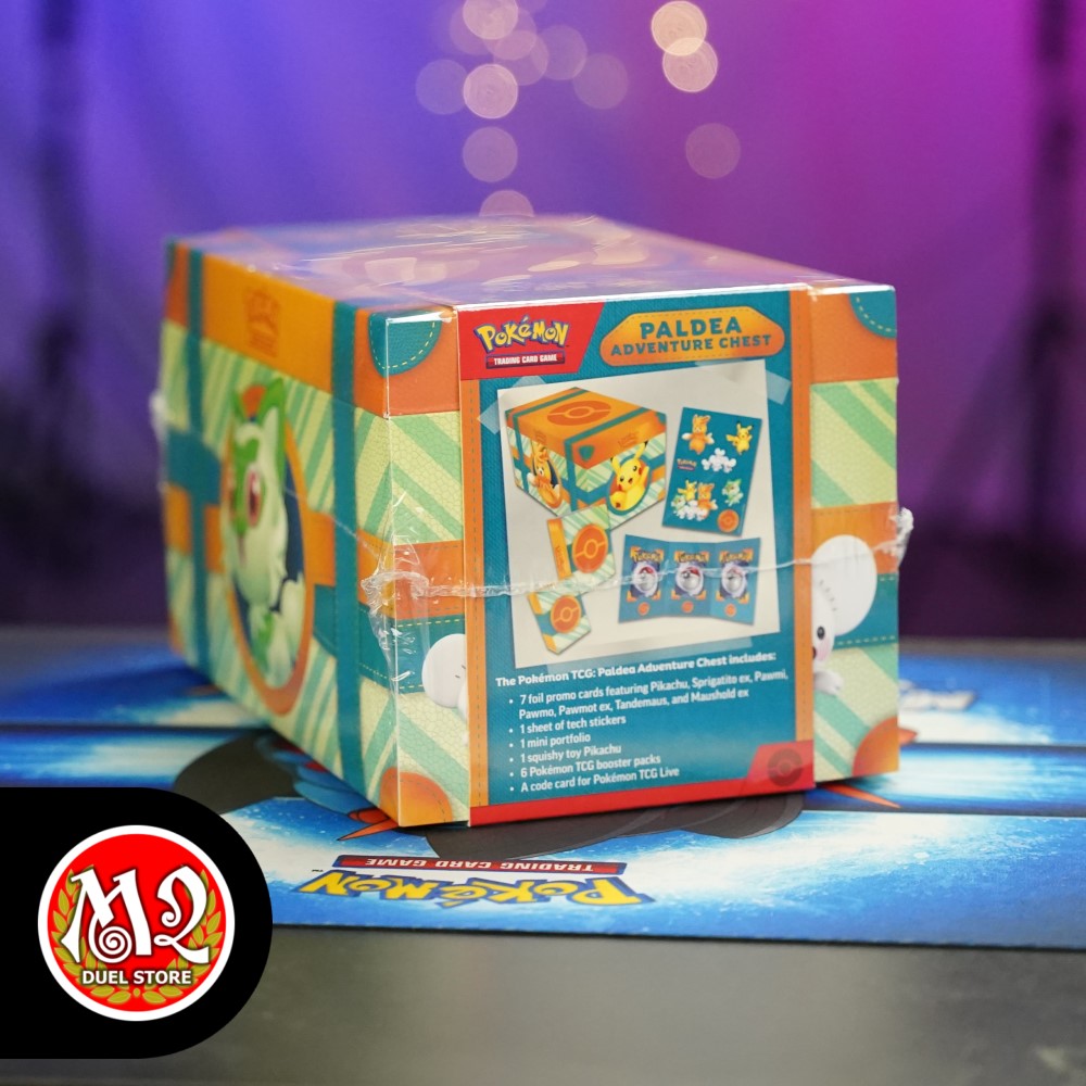 Pokemon Tins Pokmon TCG: Paldea Adventure Chest With 7 Foil Promo Cards, 6 Booster Packs & Pikachu Toy Pokemon Tins Pokmon TCG: Paldea Adventure Chest With 7 Foil Promo Cards, 6 Booster Packs & Pikachu Toy