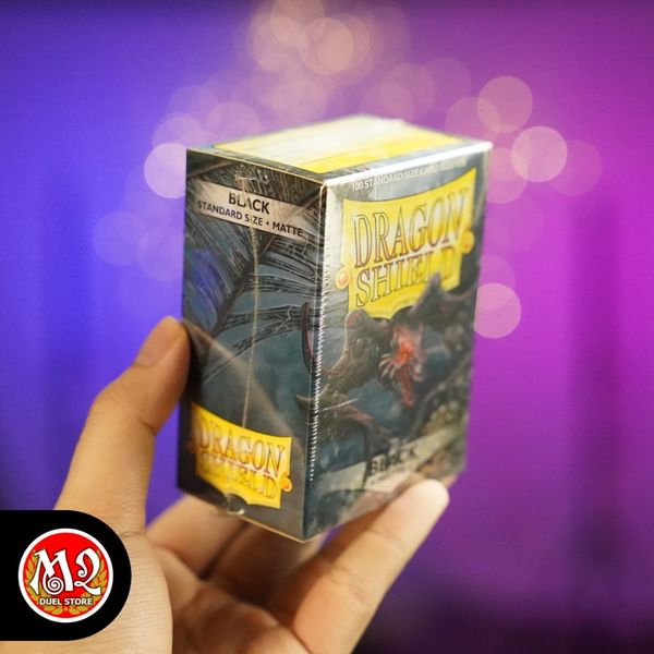 Bọc bài Standard Size Matte Sleeves - Black ‘Rhipodon’ - Đen mờ - Chính hãng Dragon Shield