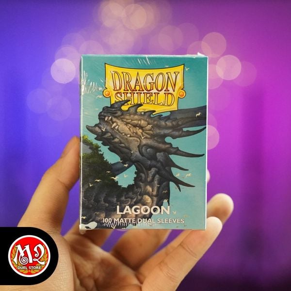 Bọc bài Standard Size Matte Dual Sleeves - Lagoon - Xanh Eo Biển - Chính hãng Dragon Shield