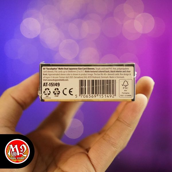 Bọc bài Japanese size Matte Dual Sleeves - Eucalyptus - Khuynh diệp - Chính hãng Dragon Shield