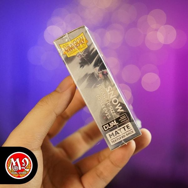 Bọc bài Japanese size Matte Dual Sleeves - Snow - Tuyết trắng - Chính hãng Dragon Shield