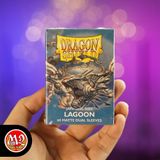 Bọc bài Japanese size Matte Dual Sleeves - Lagoon - Xanh eo biển - Chính hãng Dragon Shield