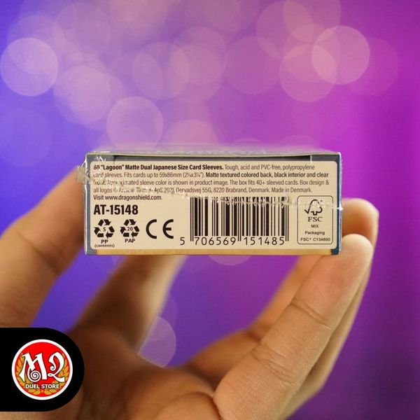 Bọc bài Japanese size Matte Dual Sleeves - Lagoon - Xanh eo biển - Chính hãng Dragon Shield