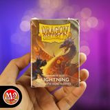 Bọc bài Japanese size Matte Dual Sleeves - Lightning - Vàng sấm sét - Chính hãng Dragon Shield