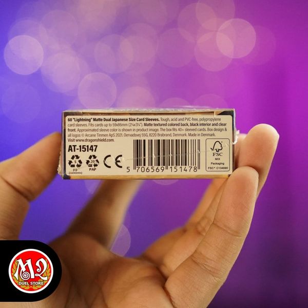 Bọc bài Japanese size Matte Dual Sleeves - Lightning - Vàng sấm sét - Chính hãng Dragon Shield