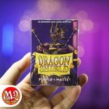 Bọc bài Japanese size Matte Sleeves - Purple - Màu tím - Chính hãng Dragon Shield