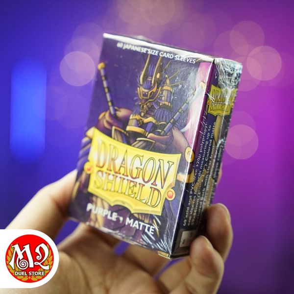 Bọc bài Japanese size Matte Sleeves - Purple - Màu tím - Chính hãng Dragon Shield