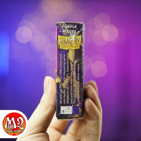 Bọc bài Japanese size Matte Sleeves - Purple - Màu tím - Chính hãng Dragon Shield