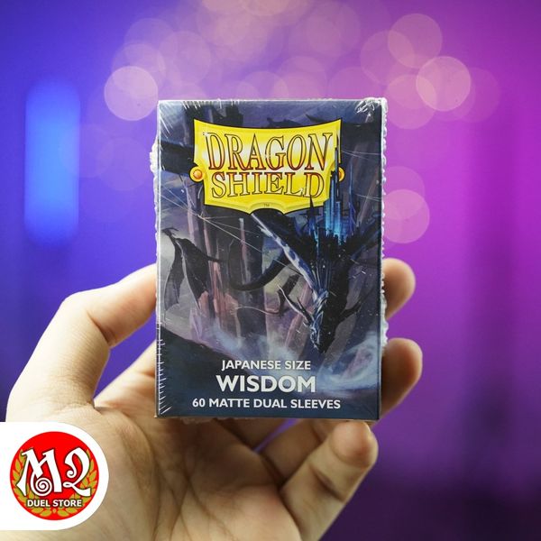 Bọc bài Japanese size Matte Dual Sleeves - Wisdom - Xanh Thông Thái - Chính hãng Dragon Shield