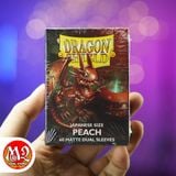 Bọc bài Japanese size Matte Dual Sleeves - Peach - Hồng Đào - Chính hãng Dragon Shield