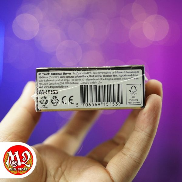 Bọc bài Japanese size Matte Dual Sleeves - Peach - Hồng Đào - Chính hãng Dragon Shield