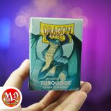 Bọc bài Japanese size Matte Sleeves - Turquoise - Màu Lam Ngọc - Chính hãng Dragon Shield