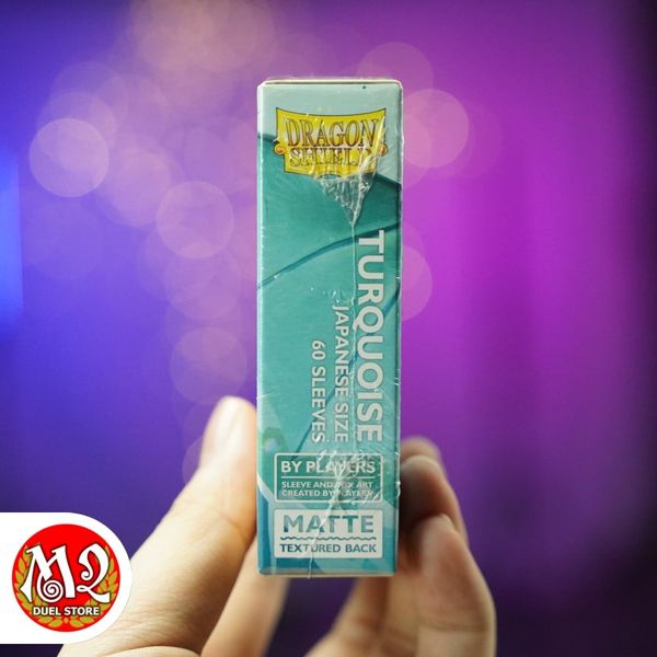 Bọc bài Japanese size Matte Sleeves - Turquoise - Màu Lam Ngọc - Chính hãng Dragon Shield