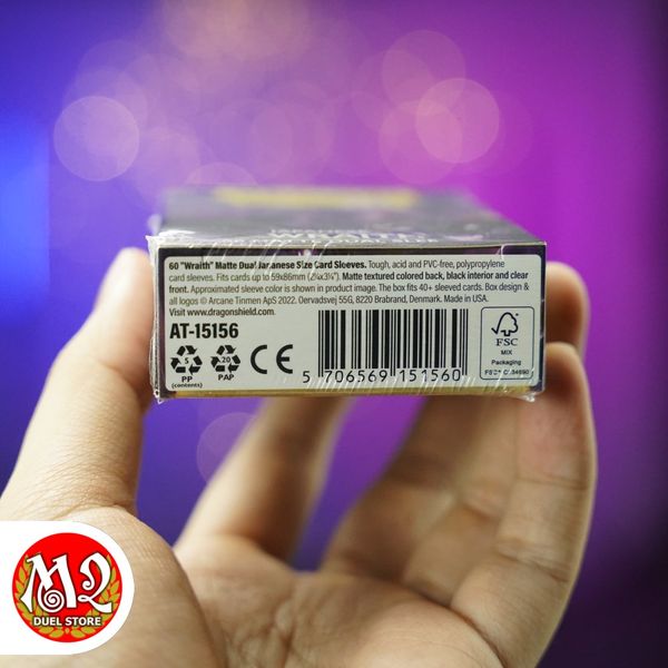 Bọc bài Japanese size Matte Dual Sleeves - Wraith - Tím Huyền Linh - Chính hãng Dragon Shield