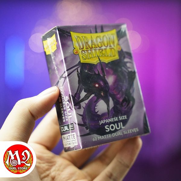 Bọc bài Japanese size Matte Dual Sleeves - Soul - Tím Huyền Hồn - Chính hãng Dragon Shield