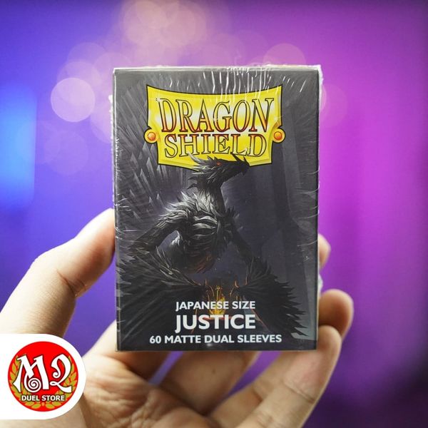 Bọc bài Japanese size Matte Dual Sleeves - Justice - Xám Quang Minh - Chính hãng Dragon Shield