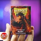 Bọc bài Japanese size Matte Sleeves - Ruby - Màu Đỏ Ngọc - Chính hãng Dragon Shield