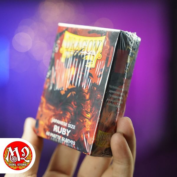 Bọc bài Japanese size Matte Sleeves - Ruby - Màu Đỏ Ngọc - Chính hãng Dragon Shield