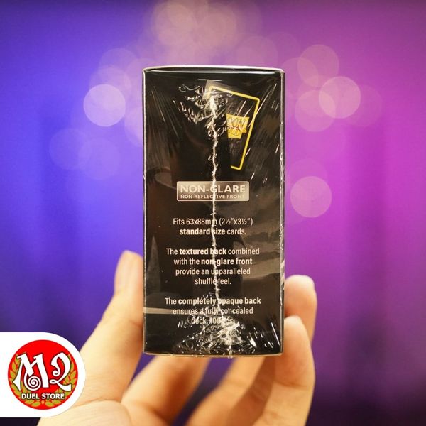 Bọc bài Standard Size Matte Sleeves - BLACK - Non-Glare - Chính hãng Dragon Shield