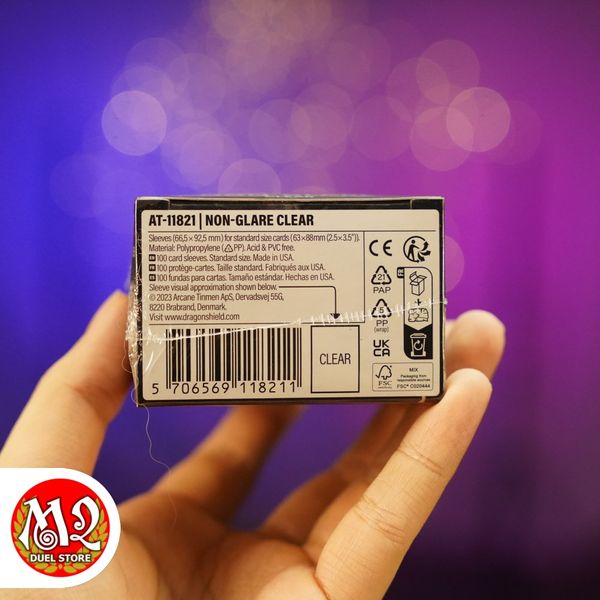 Bọc bài Standard Size Matte Sleeves - Clear - Non-Glare - Chính hãng Dragon Shield