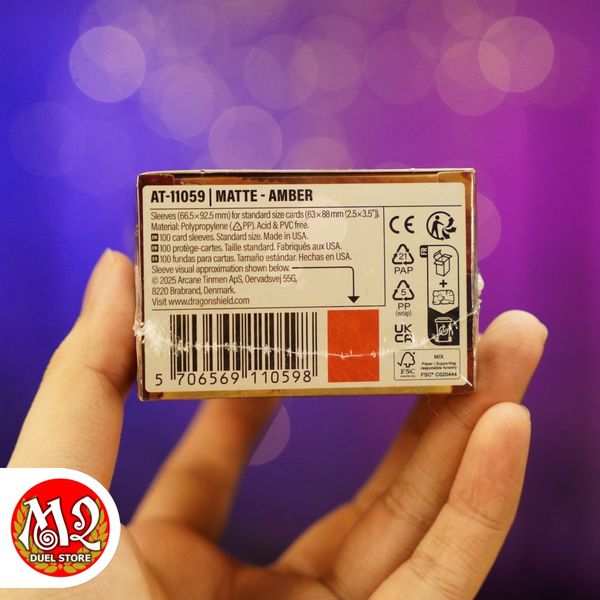 Bọc bài Standard Size Matte Sleeves - Amber - HỔ PHÁCH - Chính hãng Dragon Shield