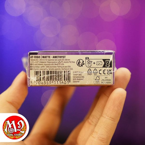 Bọc bài Japanese size Matte Sleeves - Amethyst - THẠCH ANH TÍM - Chính hãng Dragon Shield